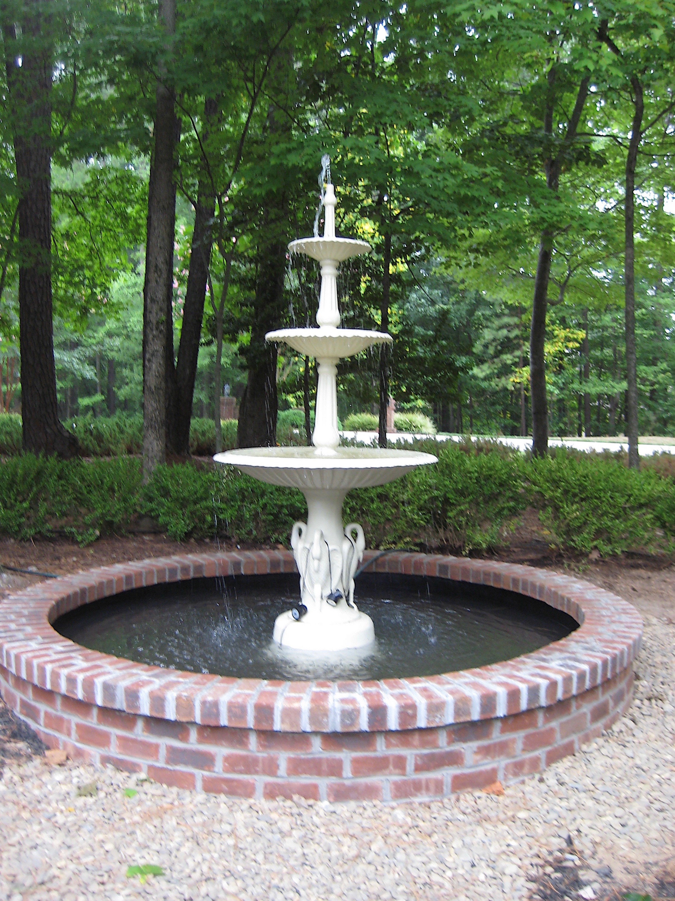 Professional hardscaping with stone retaining walls